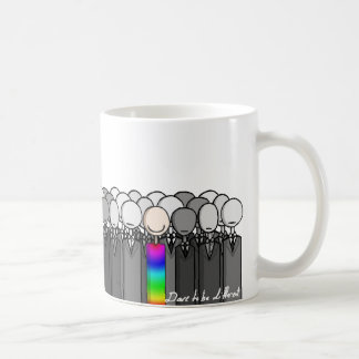 Herausforderung, zum unterschiedlich zu sein kaffeetasse