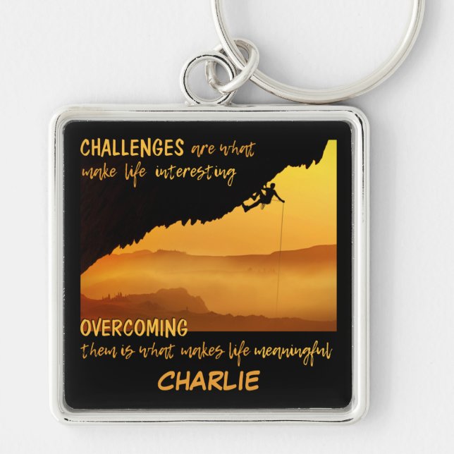 HERAUSFORDERUNGEN Schlüsselkette des individuellen Schlüsselanhänger (Vorne)