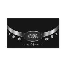 Herausragendes schwarzes Silber mit Monogram Diamo