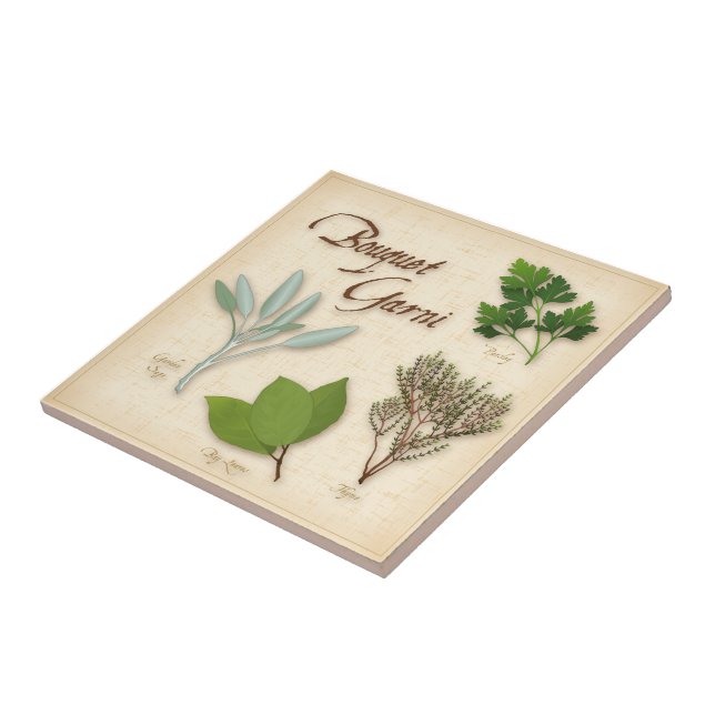 Herb Bouquet Keramik Tile Fliese (Seite)