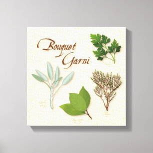 Herb Bouquet Leinwand Art