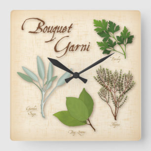 Herb Bouquet Wall Uhr