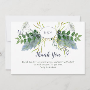 Herb Garden Danke-Card - Blue Green Dankeskarte