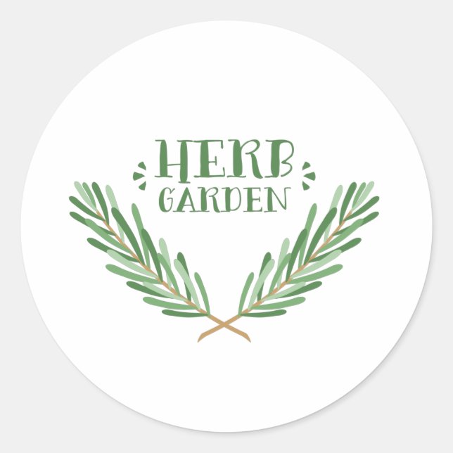 Herb Garden Runder Aufkleber (Vorderseite)