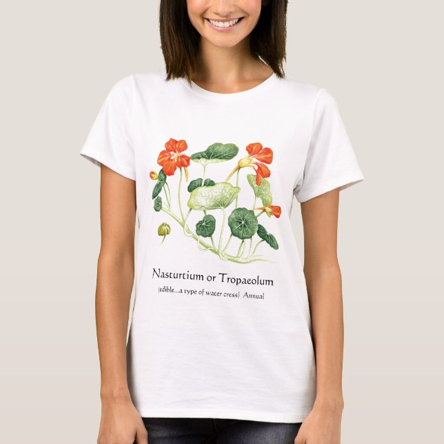 Herb Garden Series - Nasturtium T-Shirt (Vorderseite)