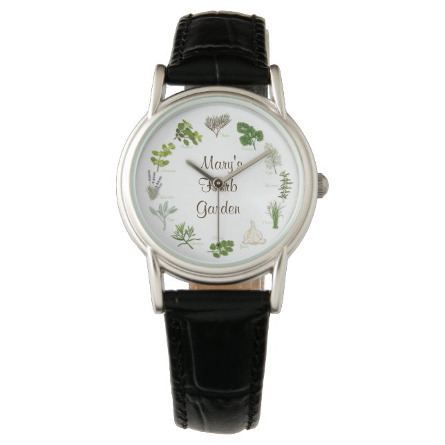 Herb Garden Thyme Watch Armbanduhr (Vorderseite)