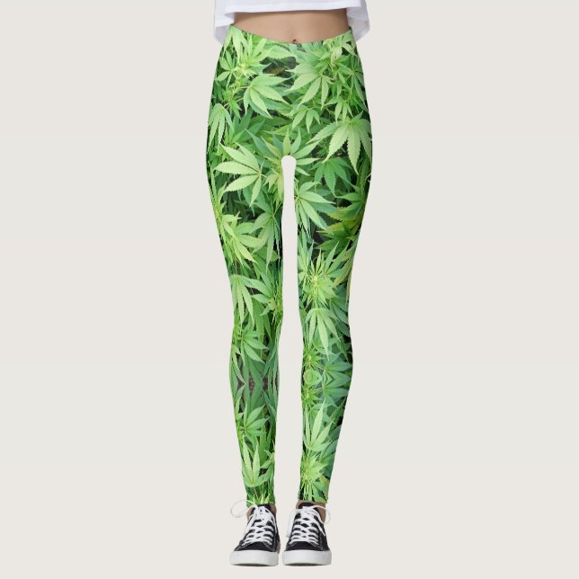 Herb - Reggae Rasta - Power Yoga Leggings (Vorderseite)