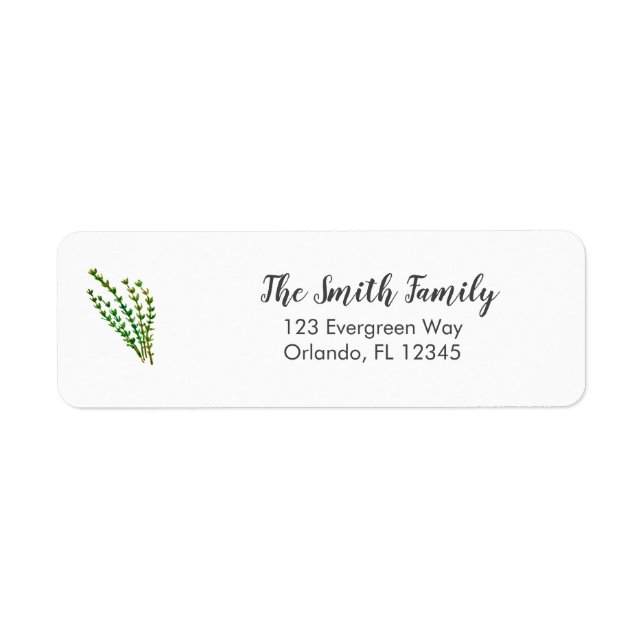 Herb Thyme Painting Art Address Label (Vorne)