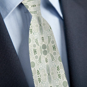 Herb- und Sage-Muster Necktie Krawatte
