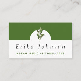 Herbal Medicine Consultant Minimalistisch Dark Gre Visitenkarte