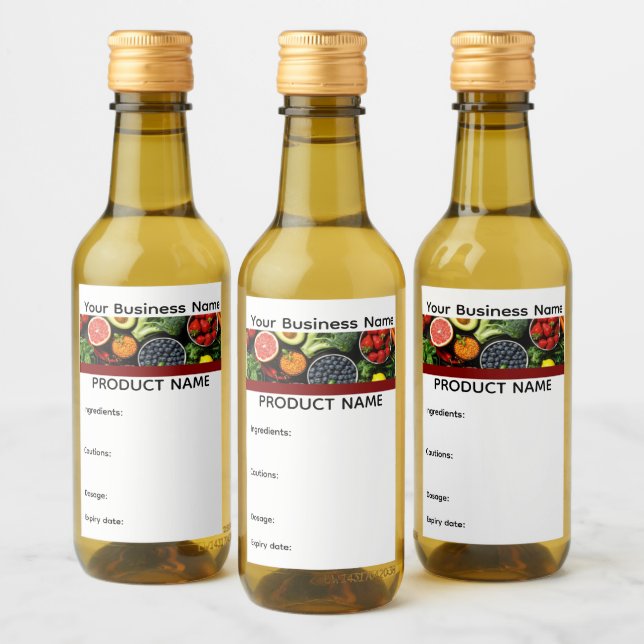 Herbal Tonic Label Weinetikett (Flaschen)