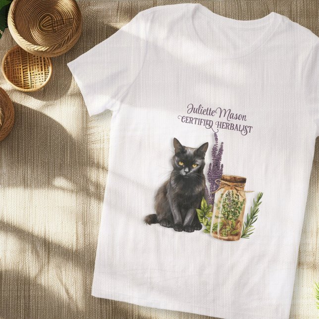 Herbalist Black Cat Herb Jar Tri-Blend Shirt (Von Creator hochgeladen)