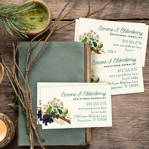 Herbalist Business Cards Feverwenige Elderberger Visitenkarte