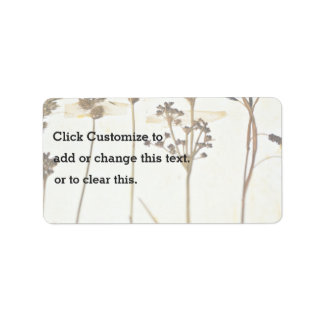 Herbarium auf Weiß Adressaufkleber