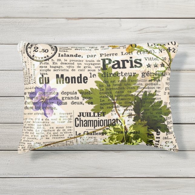 Herbarium Outdoor Accent Pillow 16" x 12" Kissen Für Draußen (Vorderseite)