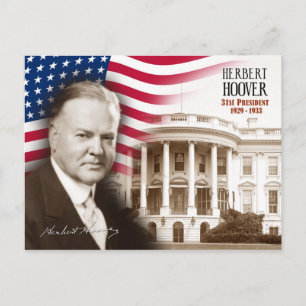 Herbert Hoover - 31. Präsident der USA Postkarte