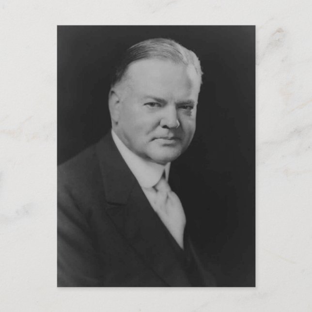Herbert Hoover 31. Präsident Postkarte (Vorderseite)