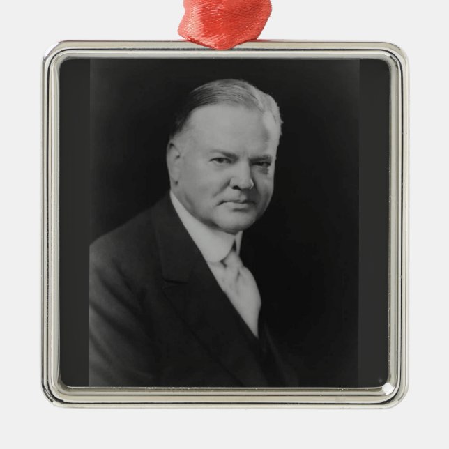 Herbert Hoover 31. Präsident Silbernes Ornament (Vorne)