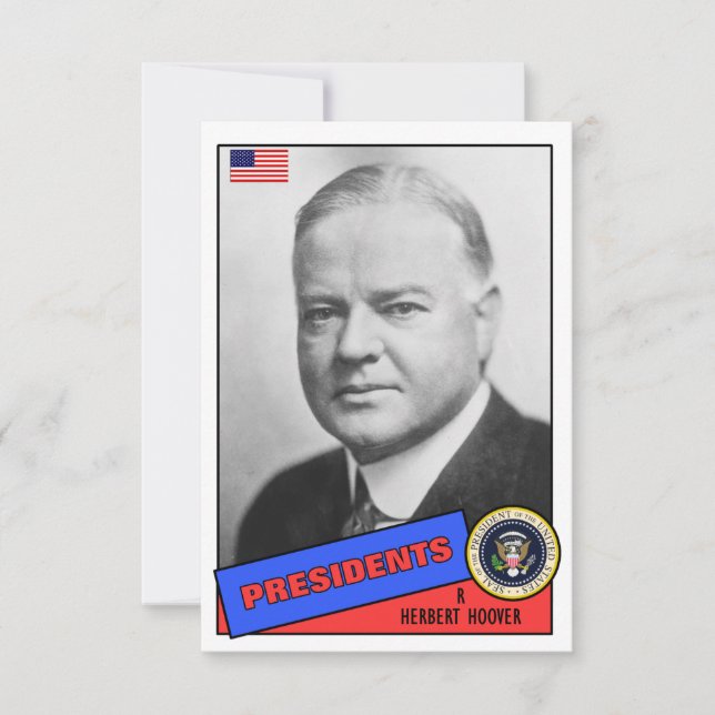 Herbert Hoover Baseball Card (Vorderseite)