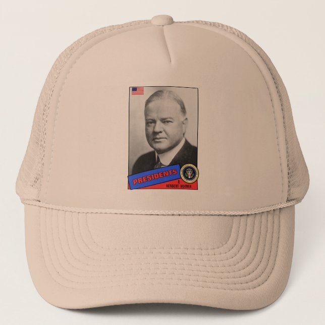 Herbert Hoover Baseball Card Truckerkappe (Vorderseite)