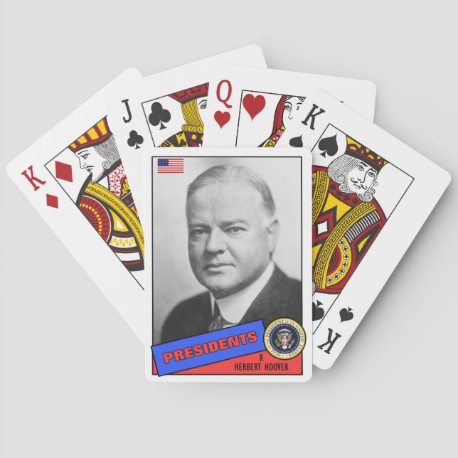 Herbert-Hoover-Baseball-Karte Spielkarten (Rückseite)