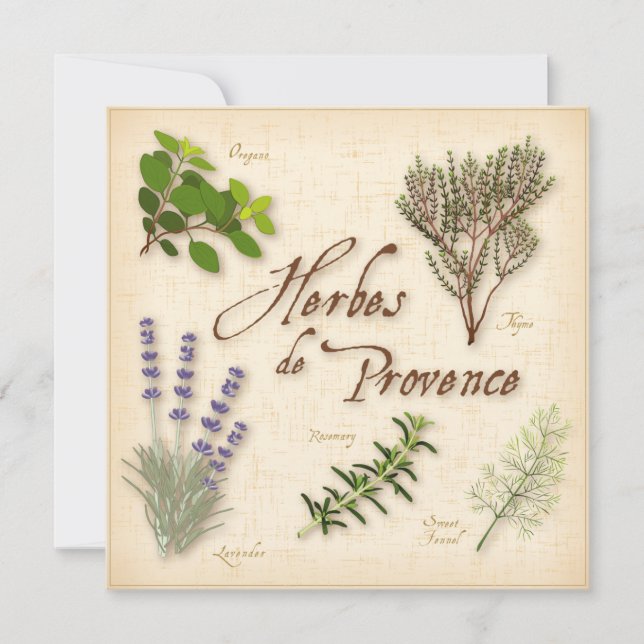 Herbes de Provence Flat Card (Vorderseite)
