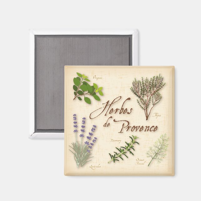 Herbes de Provence Magnet (Vorderseite/Rückseite)