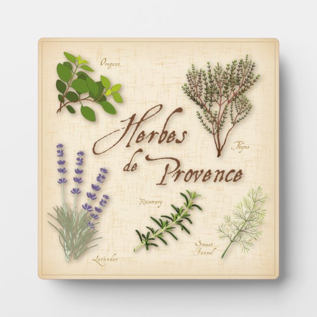 Herbes de Provence Plaque Fotoplatte (Vorderseite)