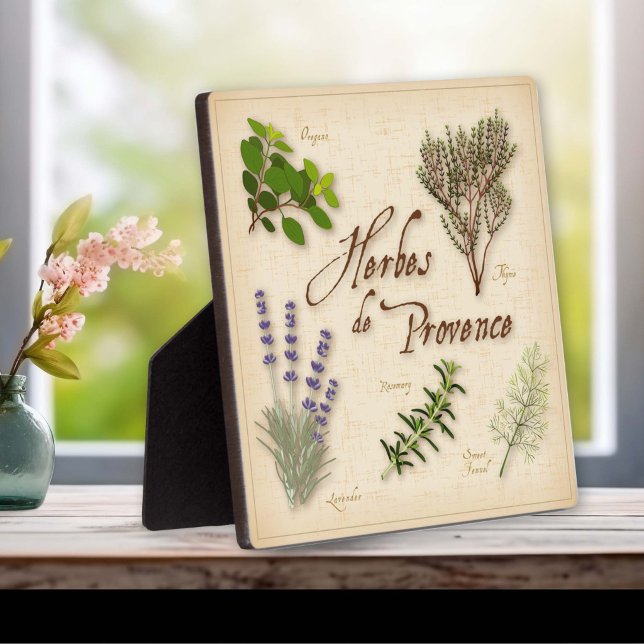 Herbes de Provence Plaque Fotoplatte (Herbes de Provence Plaque. A popular blend of aromatic herbs from southwest France. )