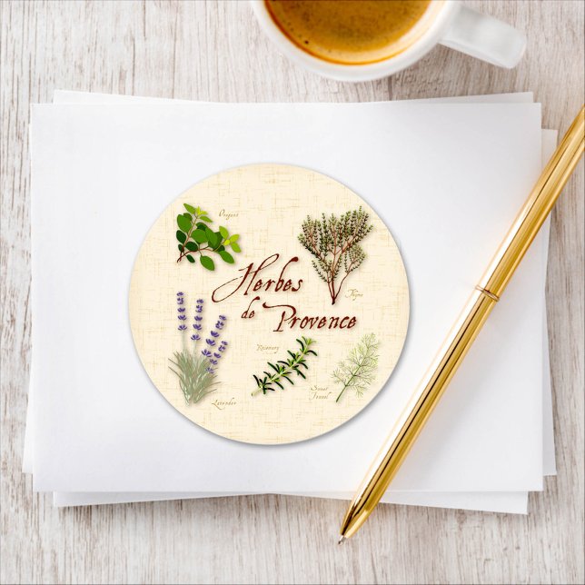 Herbes de Provence Round Sticker (Von Creator hochgeladen)