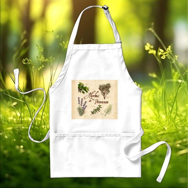 Herbes de Provence Schürze (Herbes de Provence Apron. Cook with Rosemary, Thyme, Oregano, Lavender and Fennel.)