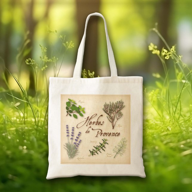 Herbes de Provence Tote Bag Tragetasche (Herbes de Provence Tote Bag. Ready to go to the Farmer's Market!)