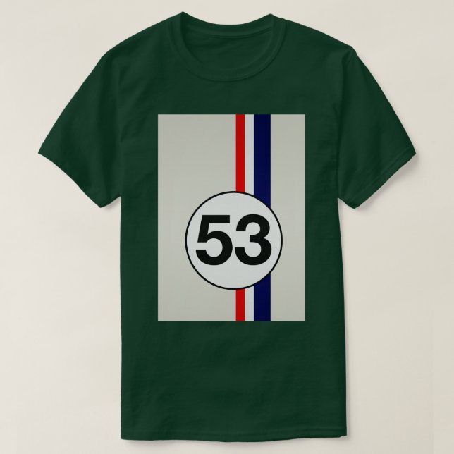 Herbie 53 Rennstreifen T-Shirt (Design vorne)
