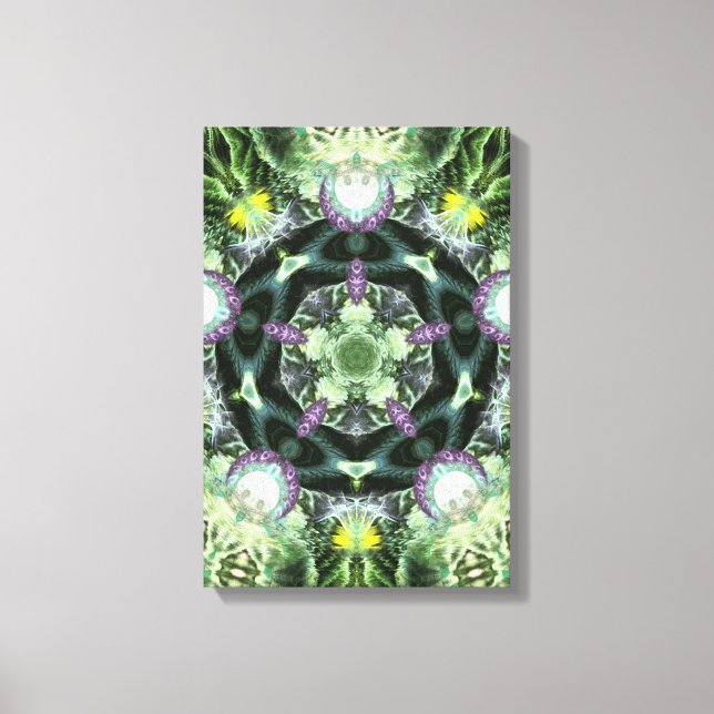 Herbilicious Geometrie Fraktal Mandala Wrapped Can Leinwanddruck (Vorderseite)