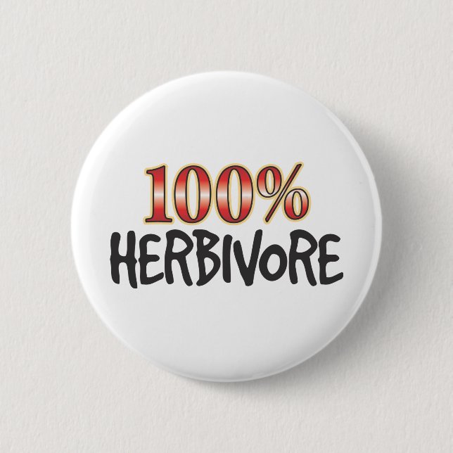 Herbivore 100 Prozent Button (Vorderseite)
