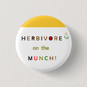 Herbivore auf dem kauenknopf button