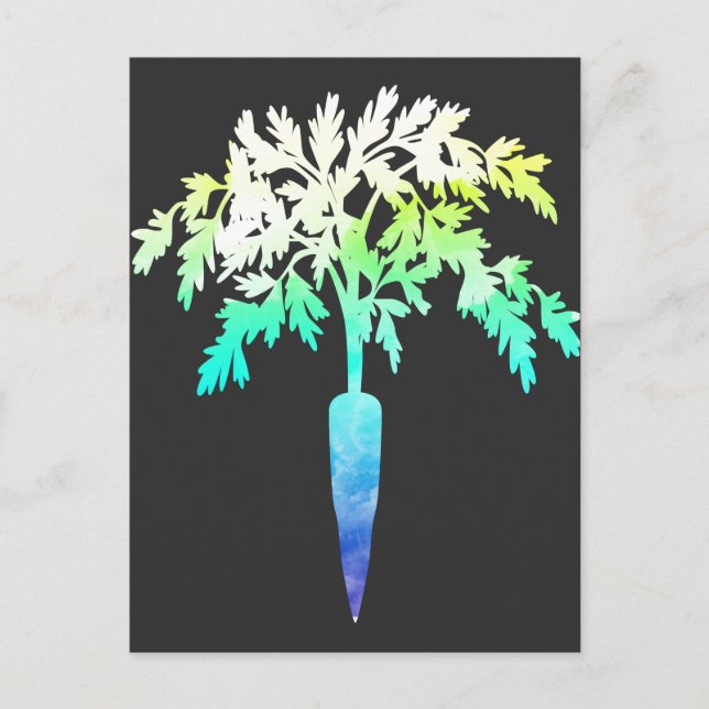 Herbivore Carrot Geschenk für Veganer und Vegetari Postkarte (Vorderseite)