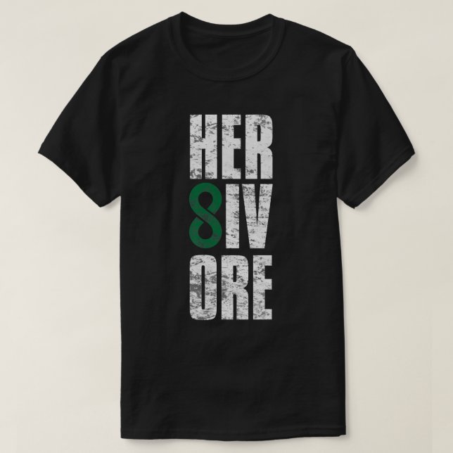 HERBIVORE Forever Vegan Vegetarian PlantBased Insp T-Shirt (Design vorne)