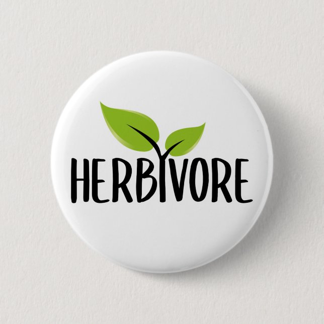Herbivore, Veganer Aktivismus Button (Vorderseite)