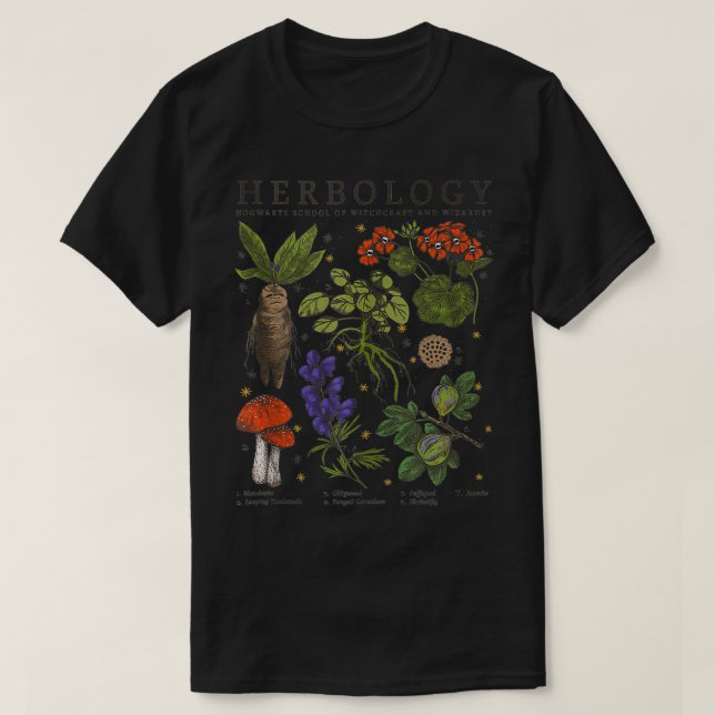 Herbologie-Pflanze Vintager Stylesheft T-Shirt (Design vorne)