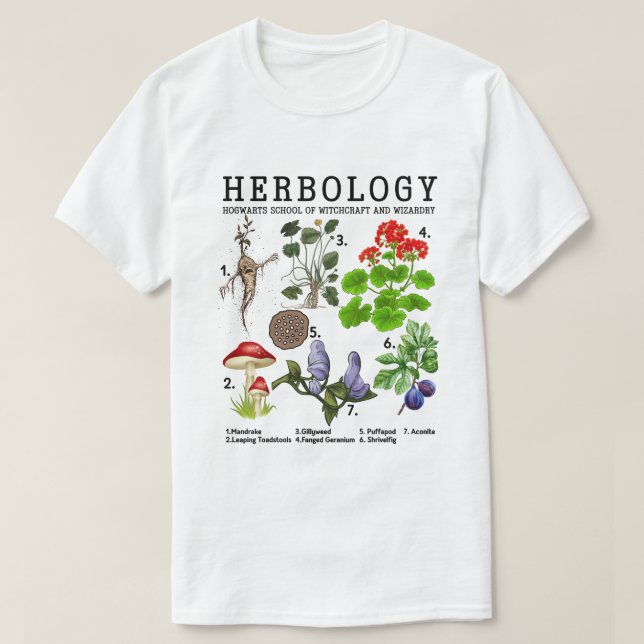Herbology Pflanze T - Shirt Crewneck Hoodie (Design vorne)
