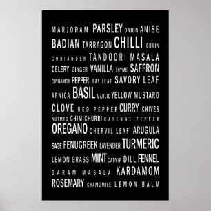 Herbs and spices poster