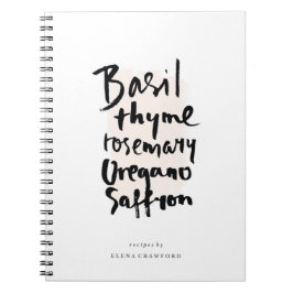 Herbs Brush Typografie Notizblock