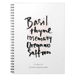 Herbs Brush Typografie Notizblock