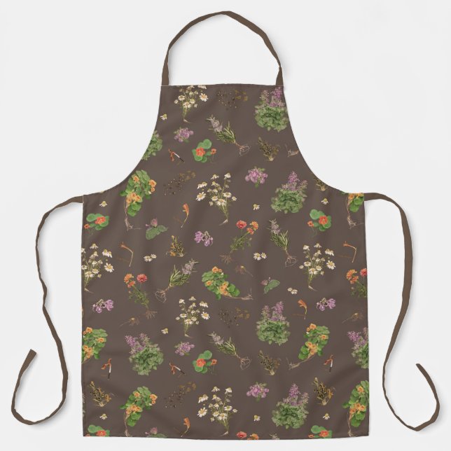 Herbs in Autumn apron. Schürze (Vorderseite)