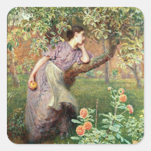 Herbst 1865 quadratischer aufkleber