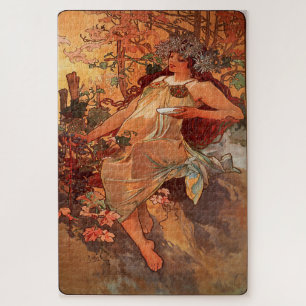 Herbst 1896: Ein Jugendstil von Mucha Puzzle