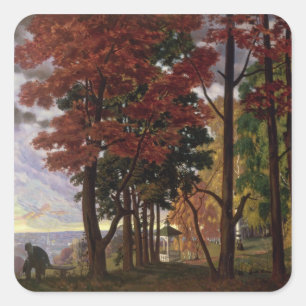 Herbst 1918 quadratischer aufkleber
