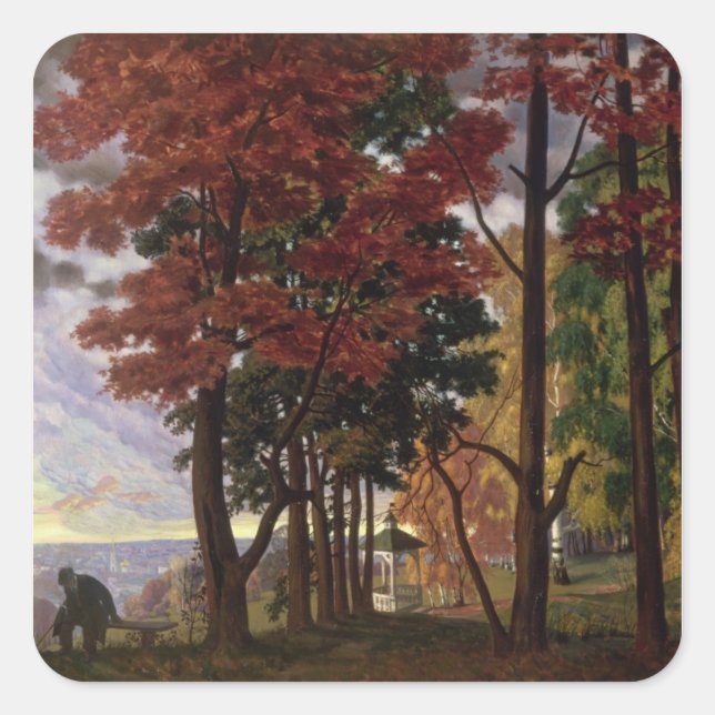 Herbst 1918 quadratischer aufkleber (Vorderseite)