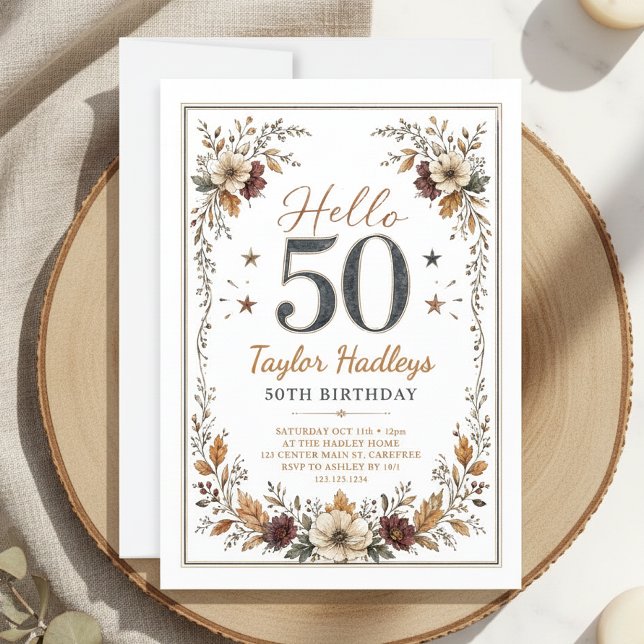 Herbst 50. Geburtstag Einladung (Von Creator hochgeladen)